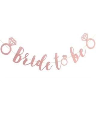 Bride To Be Banner Rose Gold