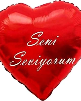 18 İnc Seni Seviyorum Kalp Folyo Balon